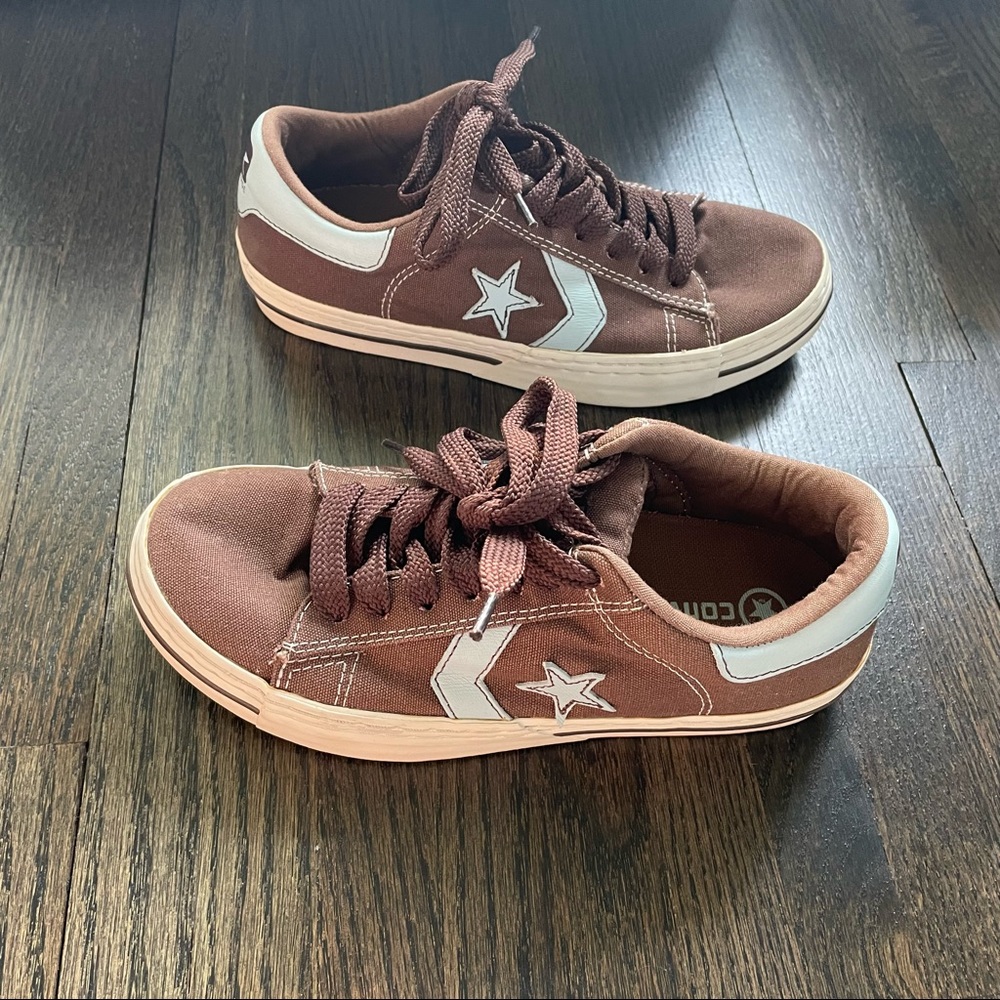 Brown & Blue Converse